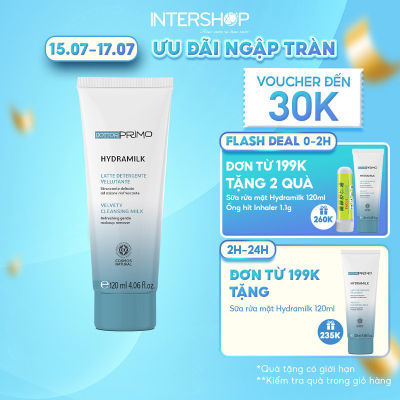 Sữa rửa mặt hữu cơ DottorPrimo Hydramilk 120ml dưỡng ẩm sâu làm sạch dịu nhẹ an toàn cho da nhạy cảm