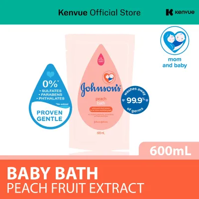 Johnsons Baby Peach Bath 600ml Refill