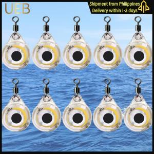 【UEB】Battery Powered Mini Eye Shape Fishing Lures - 10Pcs for Seawater and Freshwater Fishing