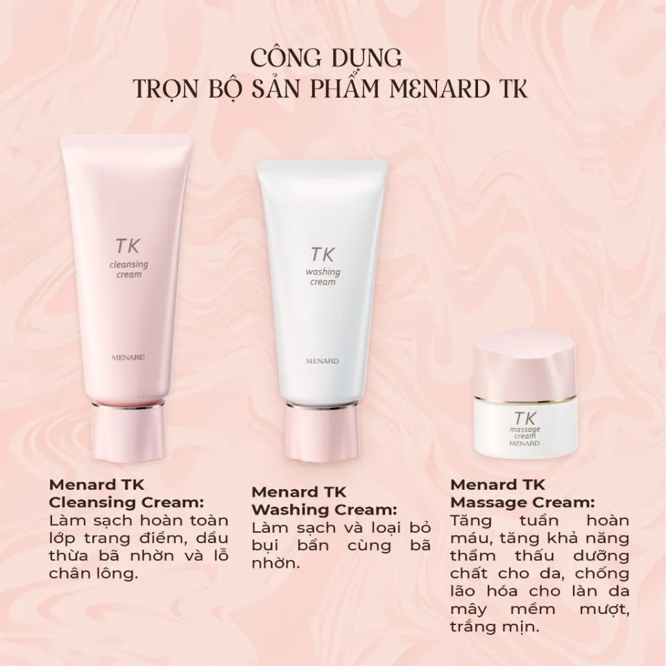 Kem tẩy trang Menard Tk Cleansing Cream 8g - Hàng chính hãng