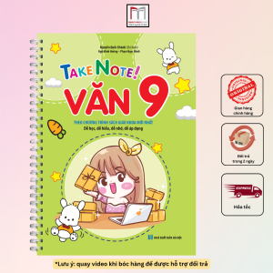 Sách - Take note Văn 9! (có lò xo) 80k Biên soạn theo chương trình SGK mới nhất - Nguyễn Quốc Khánh