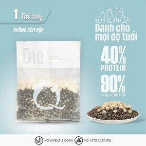 Hạt macaron D5 PetQ 34% protein 8.9% sữa dê Dễ tiêu hóa Không muối & ngũ cốc cho mèo con