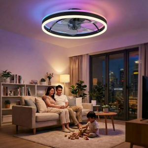 [SG Seller] RGB Smart Silent Ceiling Fan With Light Ultra-Slim DC Motor Remote + APP Control