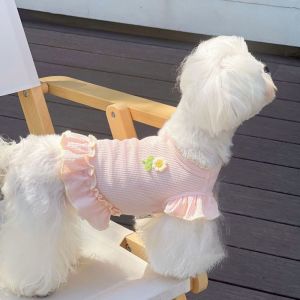 ER52858 INS Style Spring Dog Vest Thin Fabric Soft Pet Clothing Chihuahua Breathable Dog Skirt Small Medium Dogs