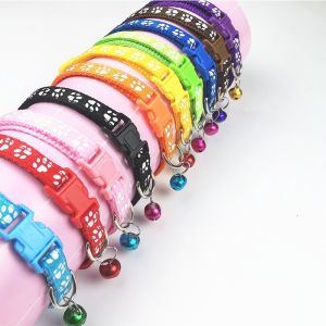 Kalung Kucing Lonceng lucu Cat Dog Collar Motif Jejak Kaki Kucing Aerizoo