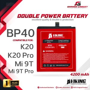 Baterai VIKING Double Power XiaoMi BP40 K20 K20 Pro Mi9T Batre Batrai Battery BP 40 Dual