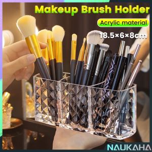 Nau.K Makeup Brush Storage Bucket Transparent Acrylic Brush Box Pencil Holder Table Organizer