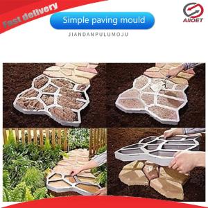 Concrete Molds DIY Paving Cement Brick Stone Garden Floor Tile Road Path Maker