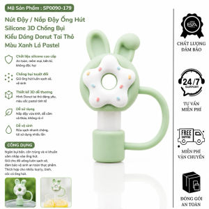 Ống Hút Kèm Nắp Đậy Hoạt Hình Silicone Chống Bụi Dễ Thương Nhiều Mẫu
