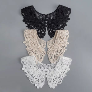 Womens Fake Shirt Collar Milk Silk Detachable Collar DIY Sewing Fake Collar Clothing Sewing Accessories Lace Fabric Neckline
