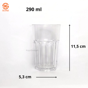 Glass Kristal Teh Kopi Plastik Transparant Gelas Belimbing Estetik Cangkir Es Kopi Premium Bening