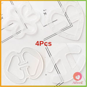 AllWell คลิปหัวเข็มขัด ปรับได้ สำหรับซ่อนสายเสื้อชั้นใน รูปผีเสื้อ ดอกไม้ สําหรับชุดชั้นในสตรี Bra Strap Clips