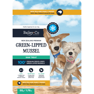 15% OFF[5.5 SALE]Bailey+Co Freeze Dried Green Lipped Mussel Dog Treats 50g