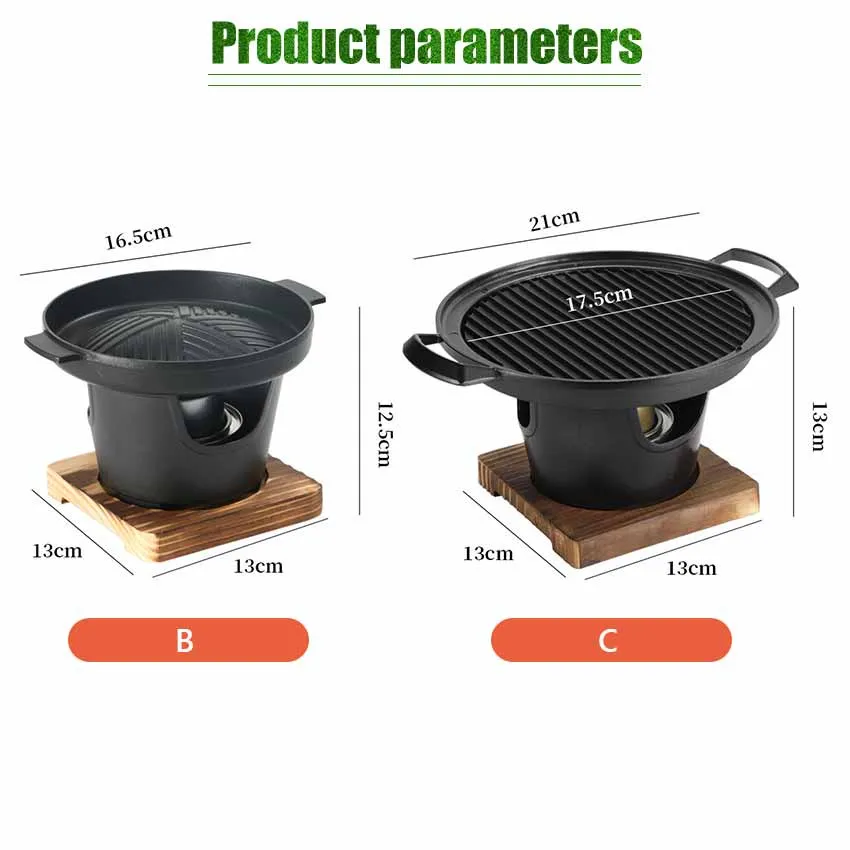 BBQ Grill Pan Kompor Set Grill Stove Barbeque Kecil Alat Panggang