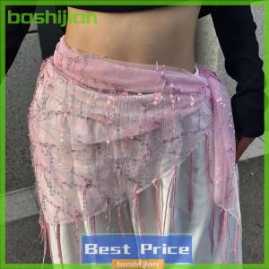 bashijian Versatile Belly Dance Waist Chain Tassel Triangular Scarf Waist Belt Jazz Dance Accessories Indian Dance Holiday Fart Curtain