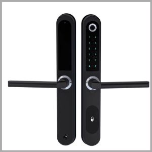 PP Smart Fingerprint Lock Doorlock Broken Bridge Aluminum Doors Narrow Household Fingerprint Door Sliding Door Lock with App 3215