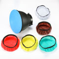 Hood Bowen Mountโคมกระจายแสง Reflector 120 องศา และ ผ้ากรองแสง เปลี่ยนสี สำหรับ ไฟ LED อุปกรณ์สตูดิโอ. 