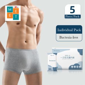 5PCs Soft Smooth Cotton Man Disposable Panties Men Travel Underwear Seluar Dalam Pakai Buang Lelaki一次性内裤