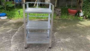 ชั้นคว่ำจาน ชั้นวางของ 3 ชั้นเล็ก ขนาด 49x41x80 cm. รุ่นใหม่กระทัดรัด แข็งแรง ราคาถูก