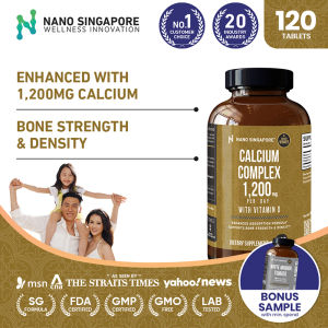 Calcium Supplement [120 tablets] Calcium Complex 1200MG with Vitamin D - Max Calcium + Vitamin D3 for Bone Health