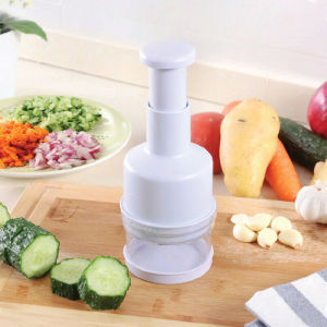 Manual Hand Pressing Chopper Cutter Garlic Onion Crusher Salad Slicer Mincer