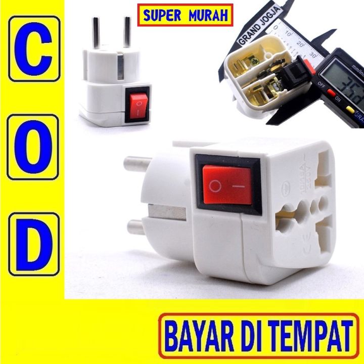16E Over Steker Saklar On Off Stop Kontak Switch Grade A Kuningan Kokoh ...