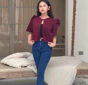 ilipianiana  Bolero  Top Blouse Blazer Cover Up Neoprene Fabric - XS to Large  - xs to large - classy and elegant - premium fabric - excellent quality -  fabric from abroad  - premium quality  - mall quality  - multi way to wear - for dress skirt and tr