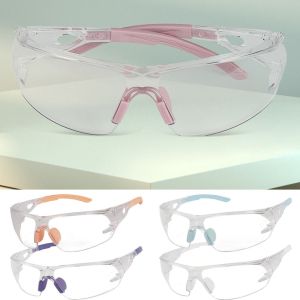 TKC28 Anti Impact Safety Riding Non-slip Wind Dust Proof Clear Sport Glasses Fashion Silicone Nose Clip Protection Spectacles Lab Work