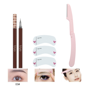Biya Liquid Waterproof Long Lasting Brow Stroke Pen 0.1mmUltra Fine Eyebrow Pencil Sweat Resistant Eyeliner Pen