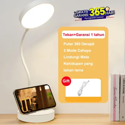 Lampu Meja Lampu Belajar Jepit USB LED Portable Charge Touch Screen Adjustable 7000K