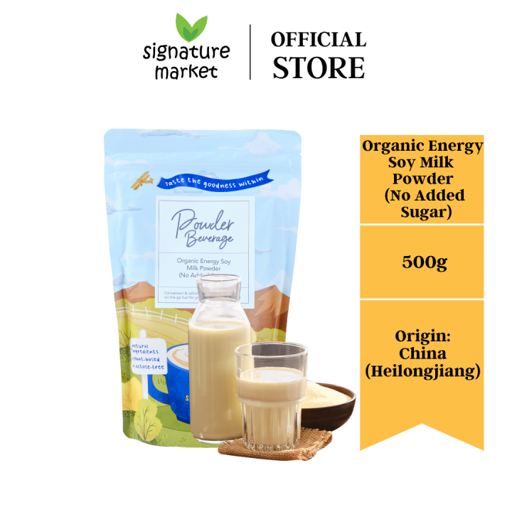 Signature Market Organic Energy Soy Milk Powder (No Added Sugar) (500g