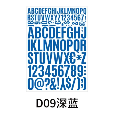 1 Sheets Waterproof 2+4CM color Alphanumeric Stickers Scrapbook Deco DIY Alphabet Number Sticker