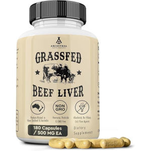 Ancestral Supplements Grass Fed Beef Liver 10 Capsules Supports Energy Production Detoxification Digestion Immunity and Full Body WellnessFreeze Dried Liver Health Supplement