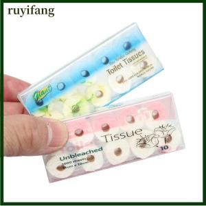 ruyifang ม้วนกระดาษทิชชู่ขนาดเล็กสำหรับตกแต่งบ้านตุ๊กตาอุปกรณ์ตกแต่งห้องน้ำใน1 12