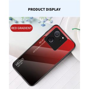 เคสสำหรับ Xiaomi Mi 13T Pro Mi13T Pro 13TPro 5G 2023เคสโทรศัพท์ทั้งหมดกรอบ TPU แบบนุ่มมาพร้อมฝาหลังกระจกเทมเปอร์ป้องกันการขีดข่วนทาสีไล่ระดับสี