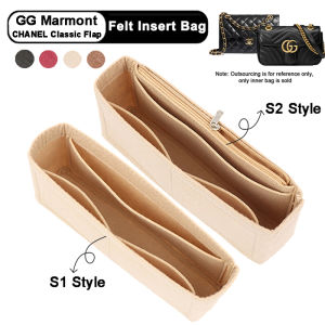 กระเป๋าแบ่งกระเป๋ากระเป๋าถือ Organizer Travel สำหรับ GG-Marmont กระเป๋า Felt