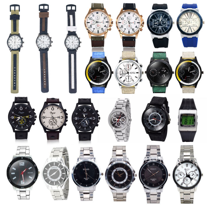 Hunter House Watches Mens Stainless Steel Band Wristwatch Men