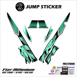 Stiker striping F1ZR millenium - ss two - y110 - s110 grafis variasi 17