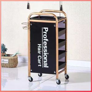 Barber Shop Trolley 5 Layers Salon Tools Hair Cut Accessories Storage Holder salon trolley Gold