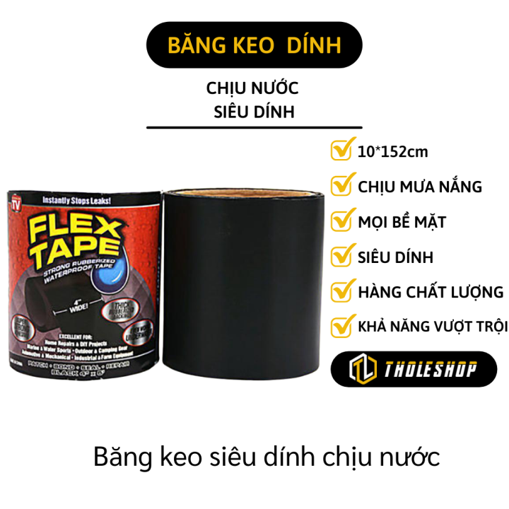 Băng chống thấm nước rò rỉ siêu mạnh - Băng keo chuyên dụng siêu dính dán ống nước, bể bơi, ghế đệm hơi