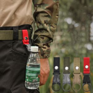 FUJIN กระเป๋าเป้สะพายหลัง ตะขอเกี่ยวขวดน้ำ สายรัดไนลอน Carabiners คลิปยึดขวดน้ำ อุปกรณ์ปีนเขา ถอดออกได้ สายรัดหัวเข็มขัด กิจกรรมกลางแจ้งกลางแจ้ง