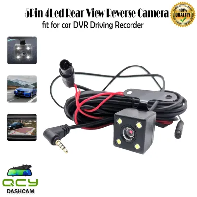 QCY 5pin 4 led Reverse backup camera for dashcam 170 degree Wide Angle for QCY A70 A75 A85 Vi8 A27 A27pro (Not Compatible in Fullscreen Dashcam)