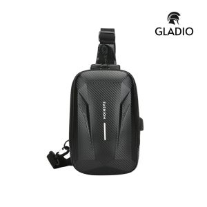 GLADIO Tas Selempang Barkeley Sling Pria Bag Kekinian Air Kapasitas Anti Cowok Luas Hitam GLD082B5