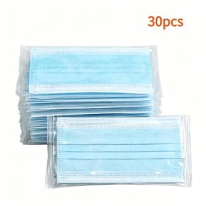 Earloop Face Mask 3 Ply Breathable Dustproof Mask Individually Wrapped Single Independent Packaging
