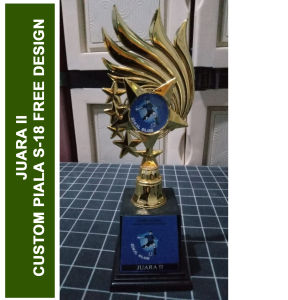 Piala Lomba S-18 Juara 1 2 3 BEBAS DESIGN  "costum" (bisa satuan) Trophy Lengkap Stiker BEBAS DESIGN design sticker dan free sticker DESIGN TERSEERAH