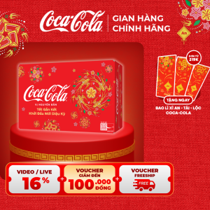 [SIÊU SALE TẾT] Thùng/Lốc 24 Lon Nước Ngọt Giải Khát Coca-Cola Vị Nguyên Bản Original 320m/Lon Sale 25.01 Coca-Cola Chính Hãng_LD
