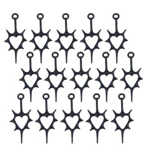 Pack of 15 Heart Charm with Filigree Thorns Designs in Antique Silver for Crafting and Decoration Daily Use