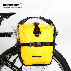 Rhinowalk Bicycle Pannier Bag 20L Waterproof Portable Bike Rear Seat Bag Front Shelf Bag Bike Side Bag Cycling Luggage Storage Handbag Shoulder Bag Bicycle Accessories For Mountain Road Touring Bike