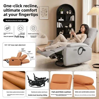 Lazy Electric Sofa Rotatable For Home Use Multifunctional For Reclining Rocking Chair Living Room Bedroom Leisure Single Sofa Chair