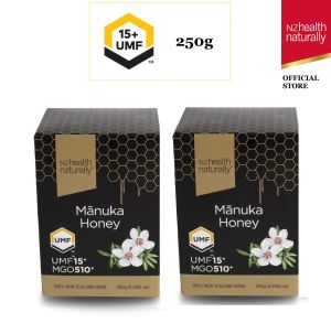NZ Health Naturally UMF 15+ Bundle (2 x 250g) Manuka Honey (EXPIRY DATE 19.02.2029) HALAL
